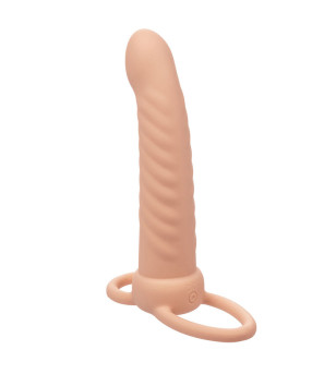 CALEXOTICS - MAXX DOUBLE PÉNÉTRATEUR NERVURÉ 10 VIBRATIONS FLESH