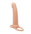 CALEXOTICS - MAXX DOUBLE PÉNÉTRATEUR NERVURÉ 10 VIBRATIONS FLESH
