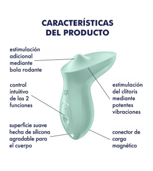 SATISFYER - VIBRATEUR EXCITERRR À POSER SUR LE CLITORIS MENTHE