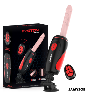 JAMYJOB - MASTURBATEUR AUTOMATIQUE PYSTON BASE AVEC DILDO À TÉLÉCOMMANDE