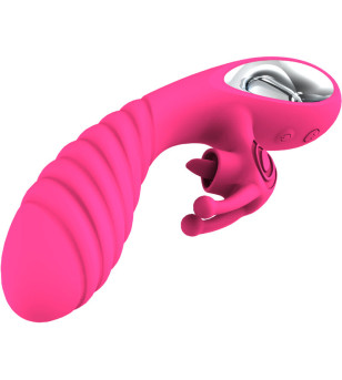 ARMONY - VIBRATEUR VICKY RABBIT AVEC LANGUE  ANNEAU DE TIRAGE FUCHSIA