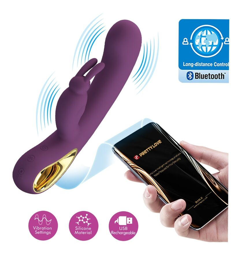 PRETTY LOVE - LIAM VIBRATEUR LAPIN ET STIMULATEUR DE POINT G VIOLET