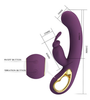 PRETTY LOVE - LIAM VIBRATEUR LAPIN ET STIMULATEUR DE POINT G VIOLET