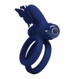 PRETTY LOVE - JAMELE DOUBLE ANNEAU AVEC VIBRATION  STIMULATEUR DE PAPILLON BLEU
