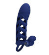 PRETTY LOVE - ALTAF ANNEAU VIBRATEUR AVEC GAINE EN SILICONE BLEU