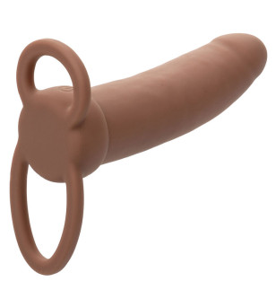 CALEXOTICS - MAXX THICK DOUBLE PÉNÉTRATEUR 10 VIBRATIONS MARRON