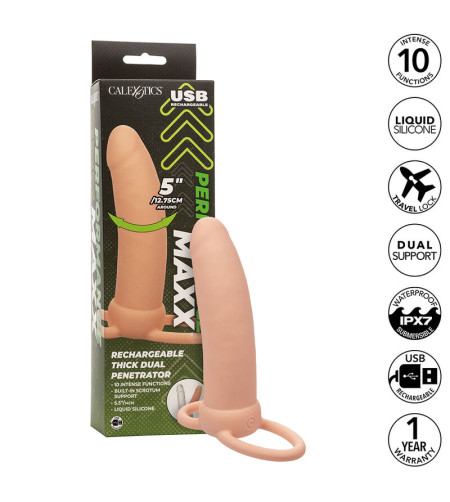 CALEXOTICS - MAXX THICK DOUBLE PÉNÉTRATEUR 10 VIBRATIONS CHAIR