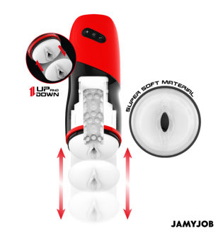 JAMYJOB - MASTURBATEUR VAGIN AUTOMATIQUE XPEED 5 MODES DE POUSSÉE ET EFFET SONORE