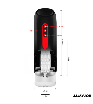 JAMYJOB - MASTURBATEUR VAGIN AUTOMATIQUE PHANTOM 5 MODES ONDES STIMULANTES ET POUSSÉE