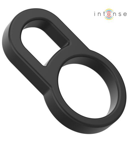 INTENSE - BOBBY DOUBLE ANNEAU PÉNIS EN SILICONE NOIR