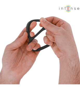 INTENSE - BOBBY DOUBLE ANNEAU PÉNIS EN SILICONE NOIR
