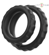 INTENSE - DEWEY ANNEAU PÉNIS DOUBLE SILICONE NOIR MODÈLE 2