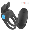 INTENSE - SAM VIBRATEUR DOUBLE ANNEAU PÉNIS 10 VIBRATIONS NOIR