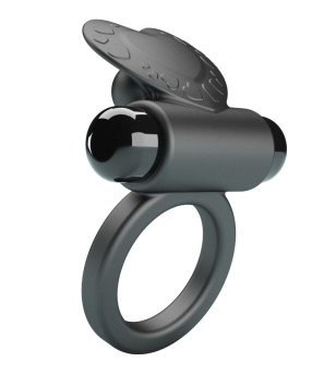 PRETTY LOVE - BAGUE VIBRANTE DEBONAIRE LAPIN 10 VIBRATIONS NOIRE