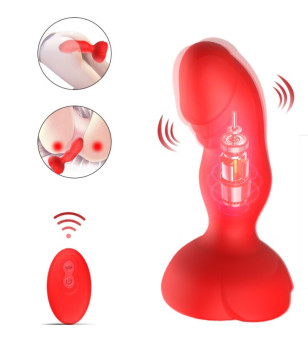 ARMONY - EXTREME A BLOOM VIBRATEUR ROSE ET PLUG ANAL TÉLÉCOMMANDE ROUGE