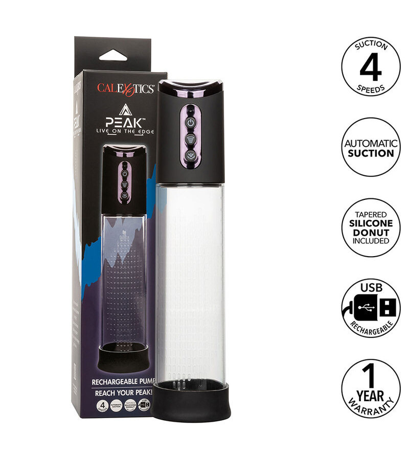 CALEXOTICS - POMPE À ONDE STIMULANTE PEAK 4 VITESSES NOIRE