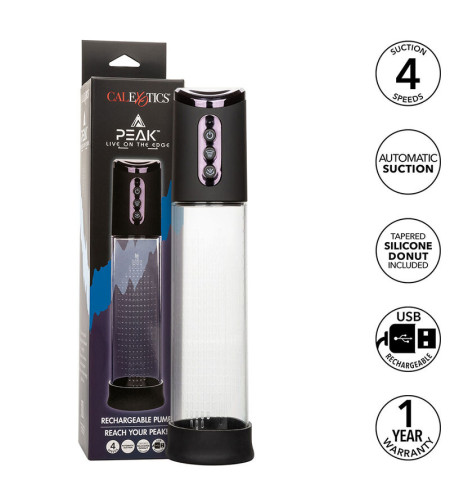 CALEXOTICS - POMPE À ONDE STIMULANTE PEAK 4 VITESSES NOIRE