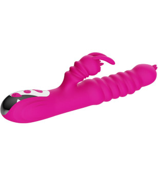 ARMONY - VIBRATEUR MULTIFONCTION RABBIT DOUBLE LANGUE EFFET CHALEUR FUCHSIA