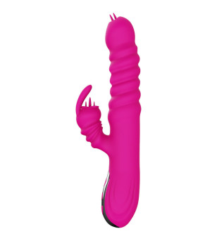 ARMONY - VIBRATEUR MULTIFONCTION RABBIT DOUBLE LANGUE EFFET CHALEUR FUCHSIA