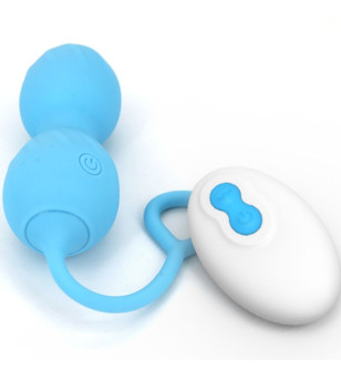 ARMONY - BLOSSOMS HALTÈRE VAGINALE VIBRATION TÉLÉCOMMANDE 10 VIBRATIONS BLEU