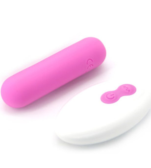 ARMONY - SPLASH JOLINE VIBRATEUR BULLET TÉLÉCOMMANDE EN SILICONE 10 VIBRATIONS 65 X 15 CM ROSE