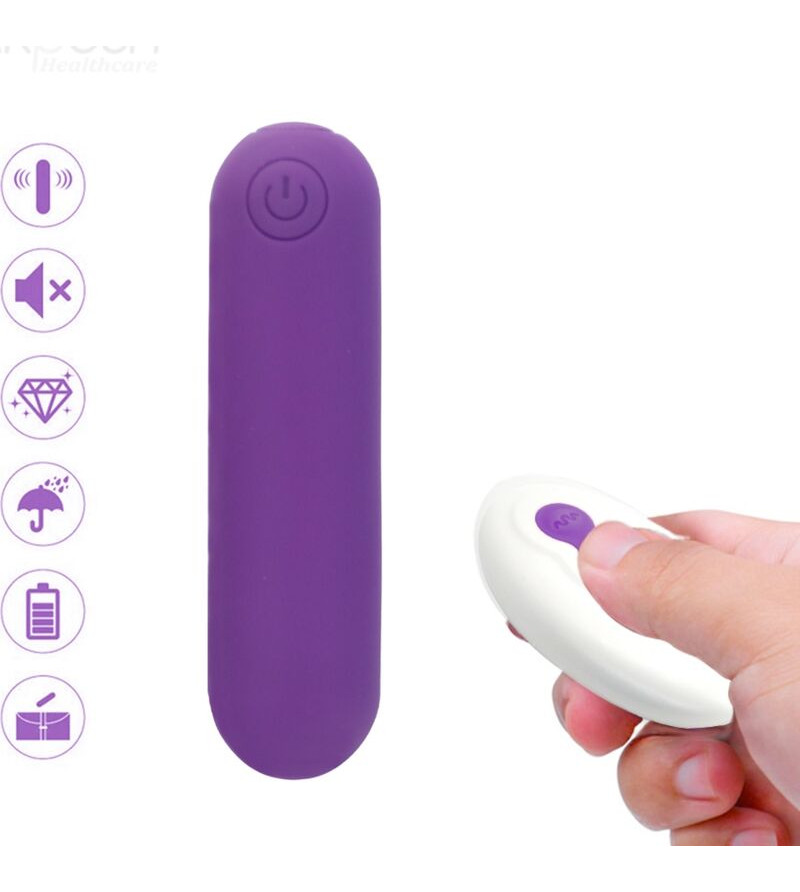 ARMONY - SPLASH JOLINE VIBRATEUR BULLET TÉLÉCOMMANDE EN SILICONE 10 VIBRATIONS 6.5 X 1.5 CM VIOLET