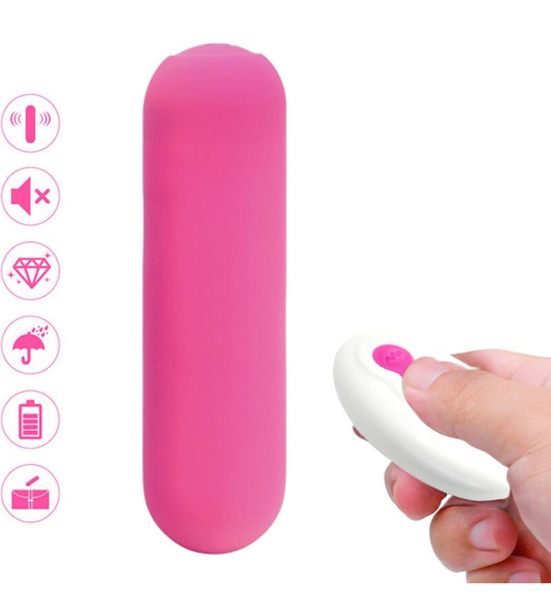 ARMONY - SPLASH JOIE VIBRATEUR BULLET TÉLÉCOMMANDE EN SILICONE 10 VIBRATIONS 75 X 19 CM ROSE