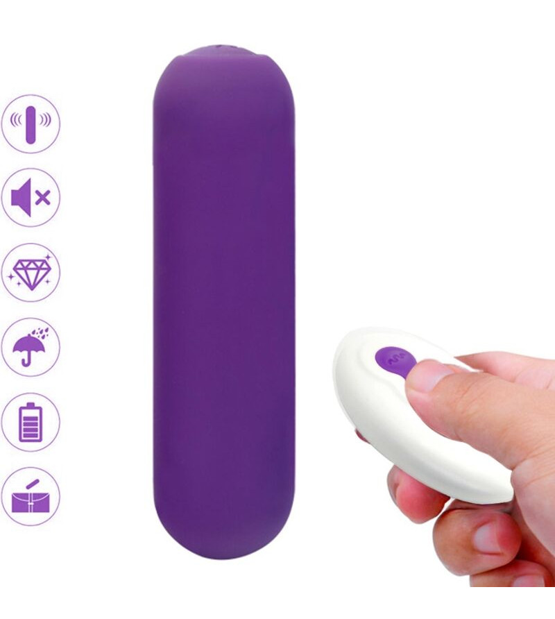 ARMONY - SPLASH JOIE VIBRATEUR BULLET TÉLÉCOMMANDE EN SILICONE 10 VIBRATIONS 75 X 19 CM VIOLET