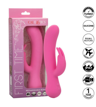 CALEXOTICS - FIRST TIME VIBRATEUR LAPIN RECHARGEABLE ROSE