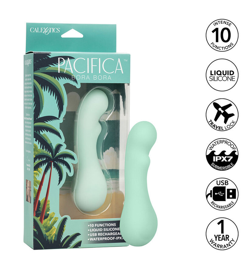 CALEXOTICS - PACIFICA BORA BORA ESTIMULATEUR POINT G 10 VIBRATIONS AQUA