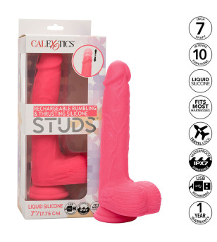 CALEXOTICS - STUDS VIBRATEUR RÉALISTE 10 VIBRATIONS ROSE