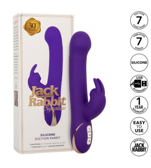 CALEXOTICS - JACK RABBIT VIBRATEUR ET STIMULATEUR 7 NIVEAUX DE VIBRATION ET ONDES STIMULANTES BLEU