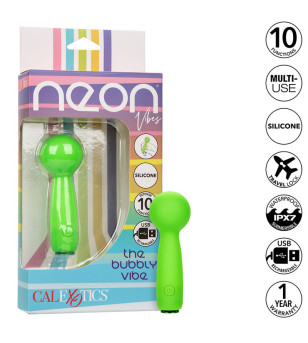 CALEXOTICS - NEON VIBES LE BUBBLY VIBE MINI MASSEUR 10 VIBRATIONS VERT