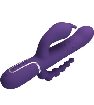 PRETTY LOVE - CAMMY TRIPLE VIBRATEUR MULTIFONCTION 4 EN 1 VIOLET