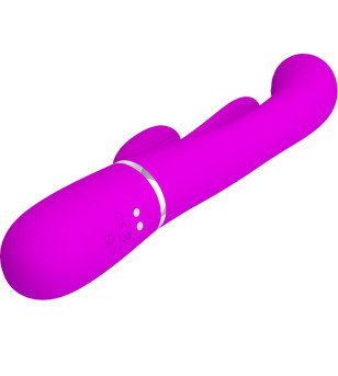 PRETTY LOVE - SHANIA TRIPLE RABBIT VIBRATEUR MULTIFONCTION ROSE