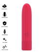 INTENSE - SYMONE BULLET VIBRANT RECHARGEABLE USB 8 VIBRATIONS ROUGE 10 X 2,2 CM