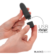 BLACK  SILVER - GERI BULLET VIBRANT RECHARGEABLE USB 8 VIBRATIONS NOIR 10 X 2,2 CM