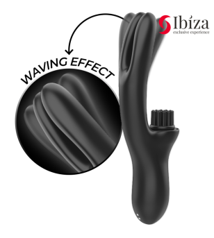 IBIZA - DOUBLE VIBRATEUR PINCANT NOIR