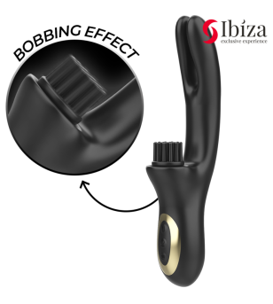 IBIZA - DOUBLE VIBRATEUR PINCANT NOIR