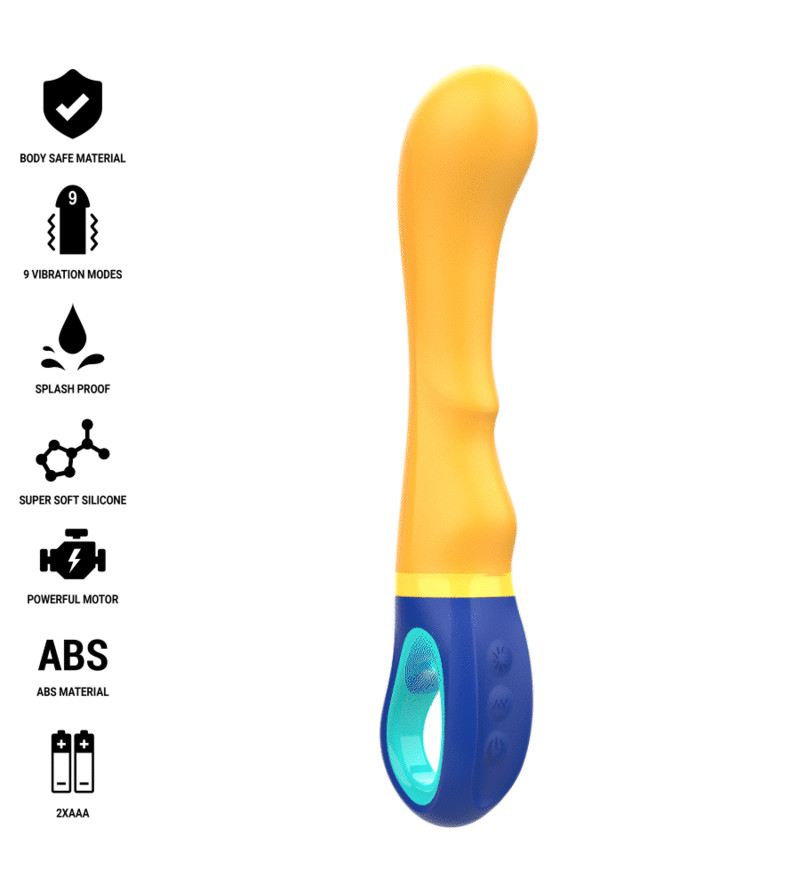 INTENSE - VIBRATEUR POINT G JAUNE SHAGGY