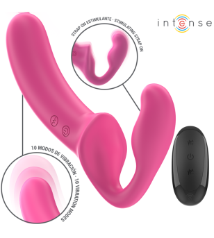 INTENSE - AMY DOUBLE VIBRATEUR 20 CM ROSE TÉLÉCOMMANDE