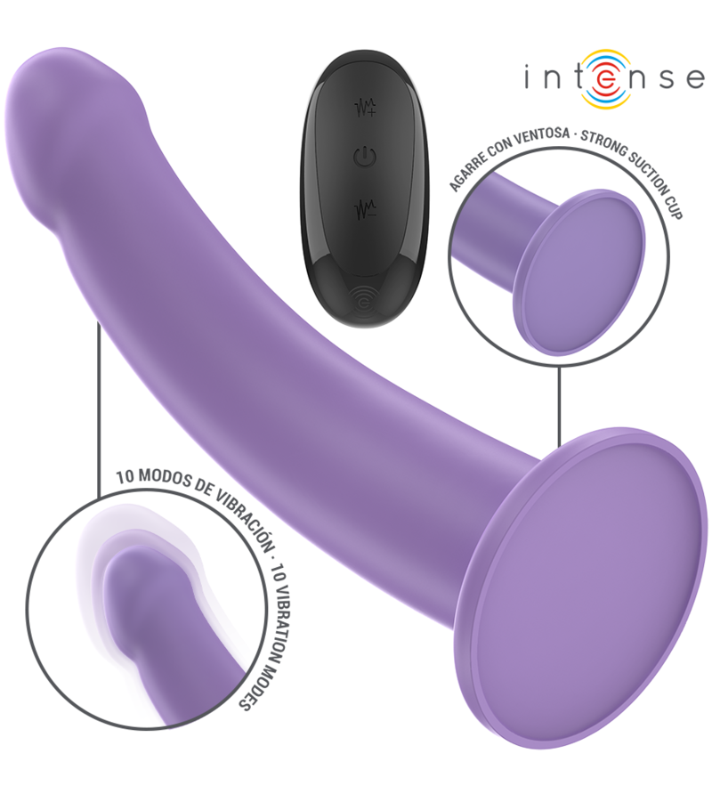 INTENSE - EDDIE VIBRATEUR 17,5 CM 10 VIBRATIONS VIOLET TÉLÉCOMMANDE