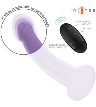 INTENSE - EDDIE VIBRATEUR 17,5 CM 10 VIBRATIONS VIOLET TÉLÉCOMMANDE