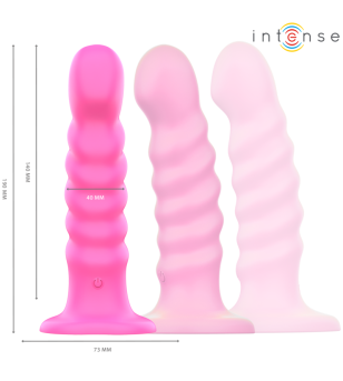 INTENSE - CINDY VIBRATEUR TAILLE L DESIGN SPIRALE 10 VIBRATIONS ROSE TÉLÉCOMMANDE