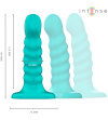 INTENSE - BUFFY VIBRATEUR TAILLE S DESIGN SPIRALE 10 VIBRATIONS TÉLÉCOMMANDE BLEUE
