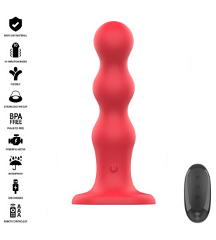 INTENSE - CODY VIBRATEUR AVEC VENTOUSE TÉLÉCOMMANDE ROUGE