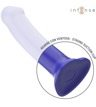 INTENSE - VICTORIA VIBRATEUR AVEC VENTOUSE 10 VIBRATIONS BLEU FONCÉ TÉLÉCOMMANDE