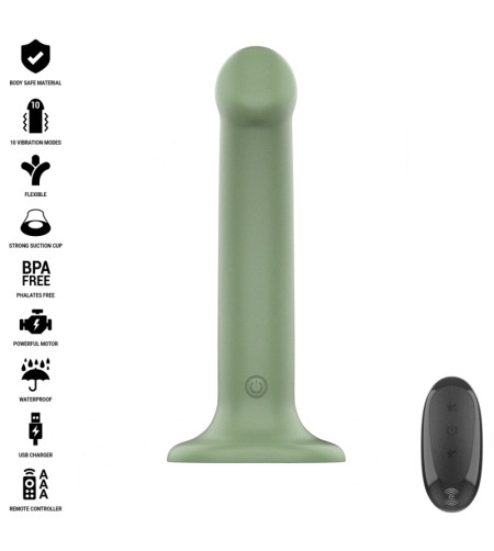 INTENSE - BECCA VIBRATEUR AVEC VENTOUSE 10 VIBRATIONS TÉLÉCOMMANDE VERTE