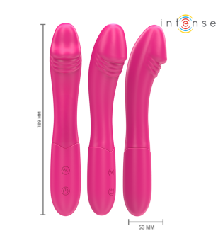 INTENSE - BELINDA VIBRATEUR 19 CM FLEXIBLE 10 VIBRATIONS ROSE