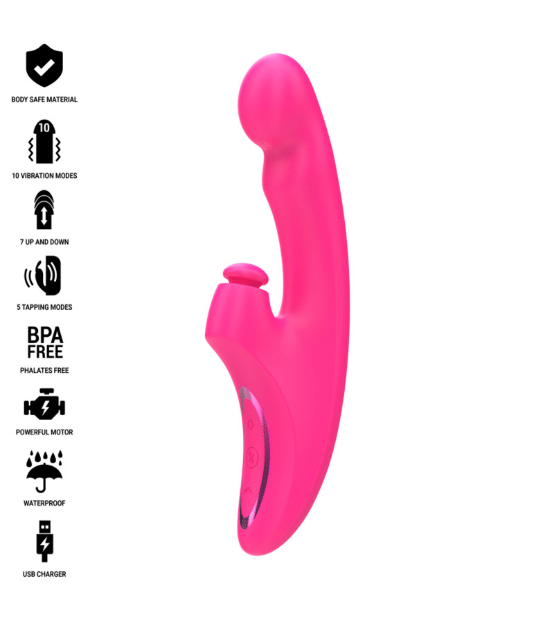 INTENSE - EMI VIBRATEUR 13,5 CM MULTIFONCTION 3 EN 1 10 VIBRATIONS ROSE
